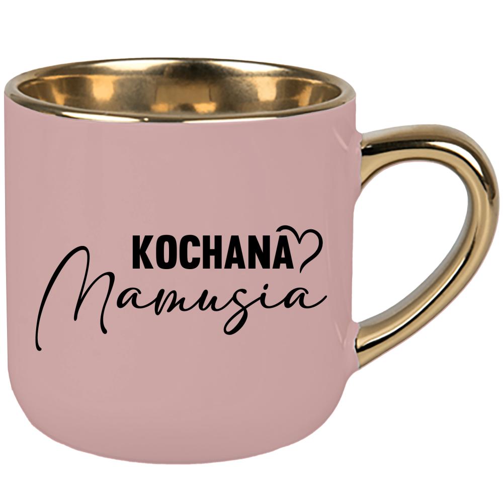Kubek Kochana mamusia kubek elegant duży kolor różowawo-szary