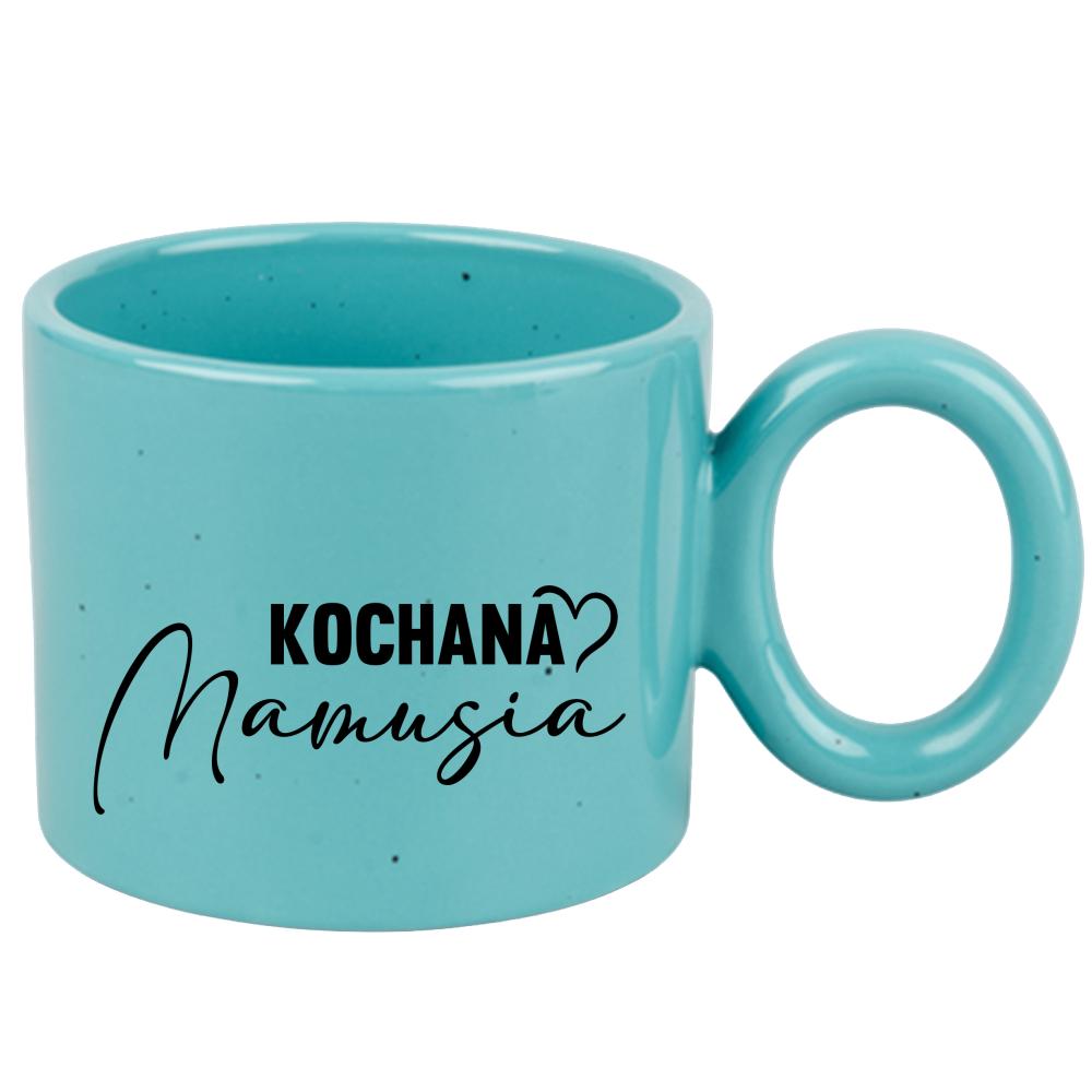 Kubek Kochana mamusia kubek ravenna turkusowy kolor pastelowy fiolet