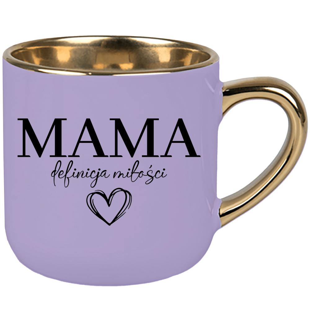 Kubek Mama – definicja miłości kubek elegant duży kolor pastelowy fiolet