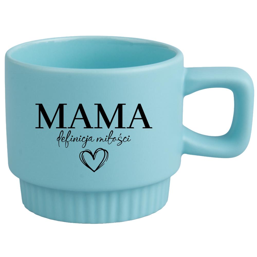 Kubek Mama – definicja miłości kubek ryflowany niebieski
