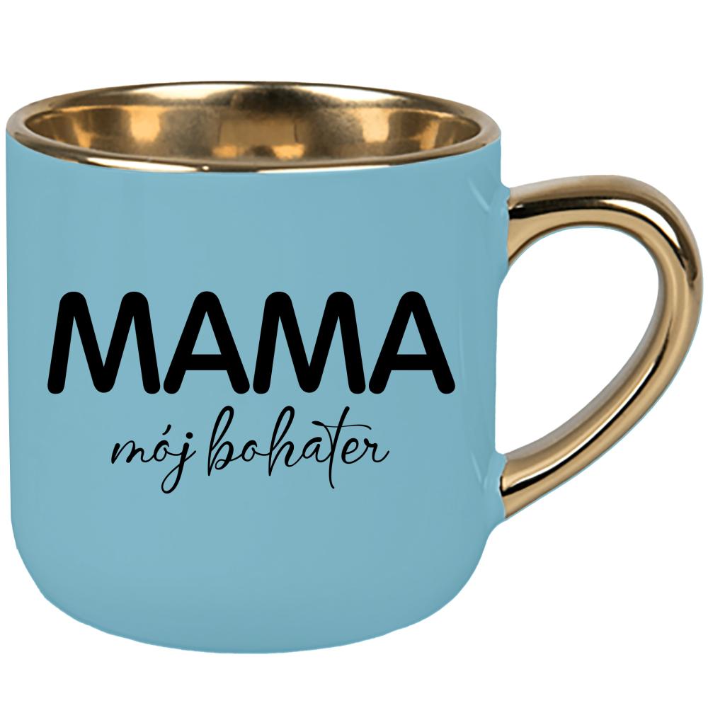 Kubek Mama mój bohater kubek elegant duży kolor niebieski 2