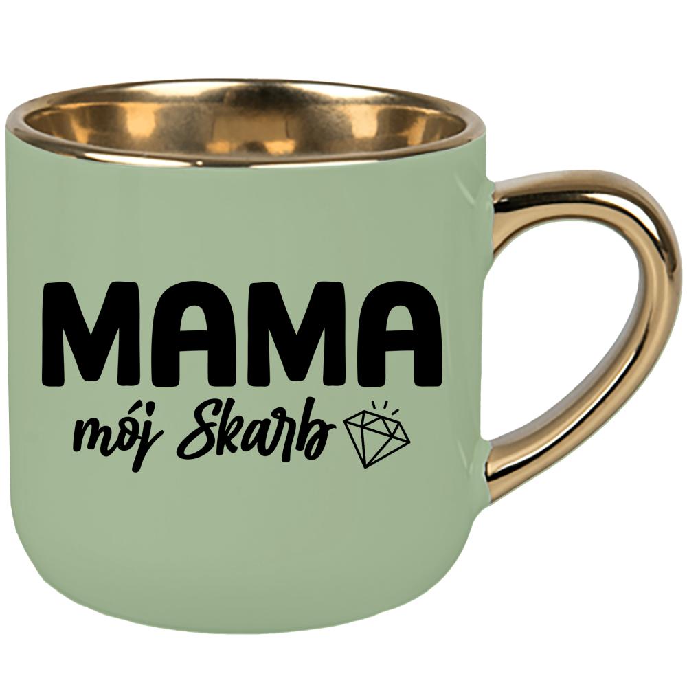Kubek Mama – mój skarb kubek elegant duży kolor zielony 2