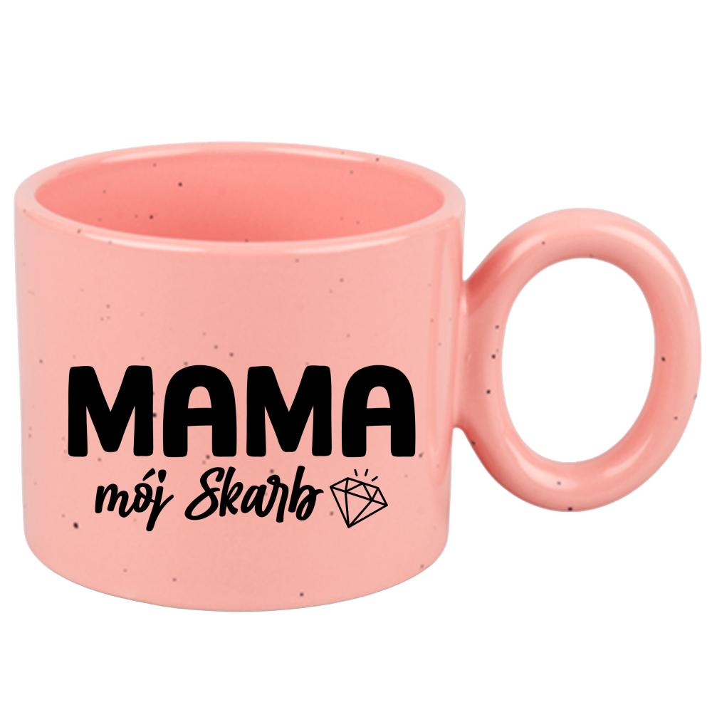 Kubek Mama – mój skarb kubek ravenna różowy kolor zielony 2