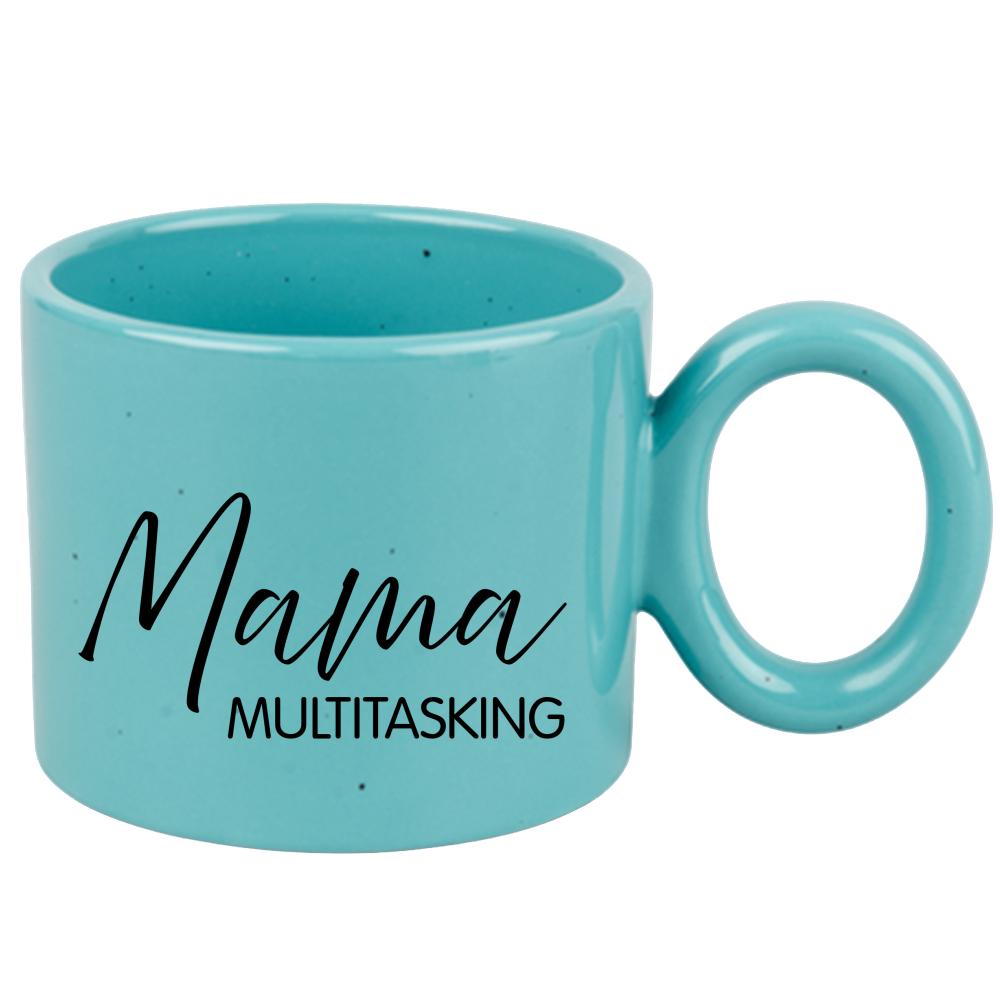 Kubek Mama multitasking kubek ravenna turkusowy kolor kremowy