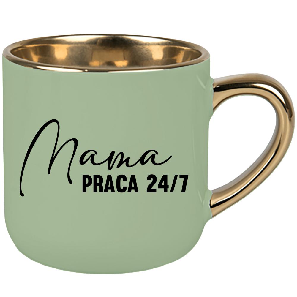 Kubek Mama – praca 24/7 kubek elegant duży kolor zielony 2