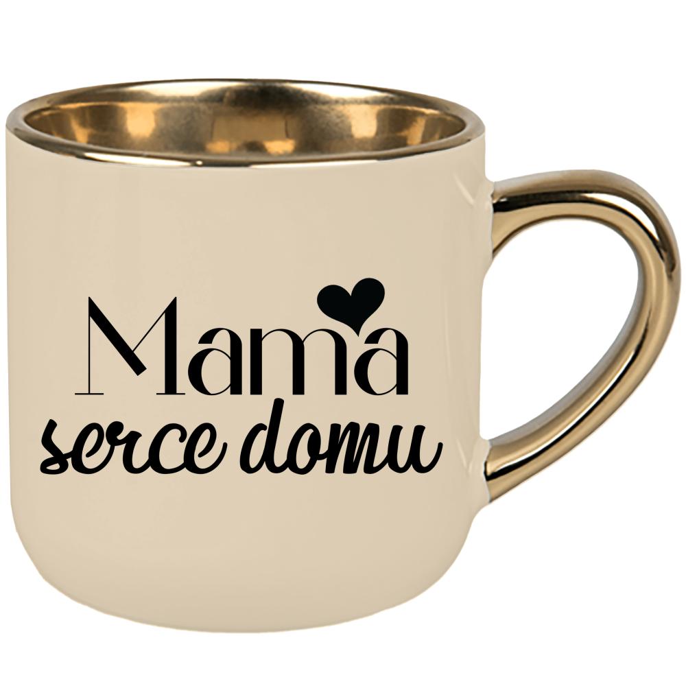 Kubek Mama – serce domu kubek elegant duży kolor kremowy