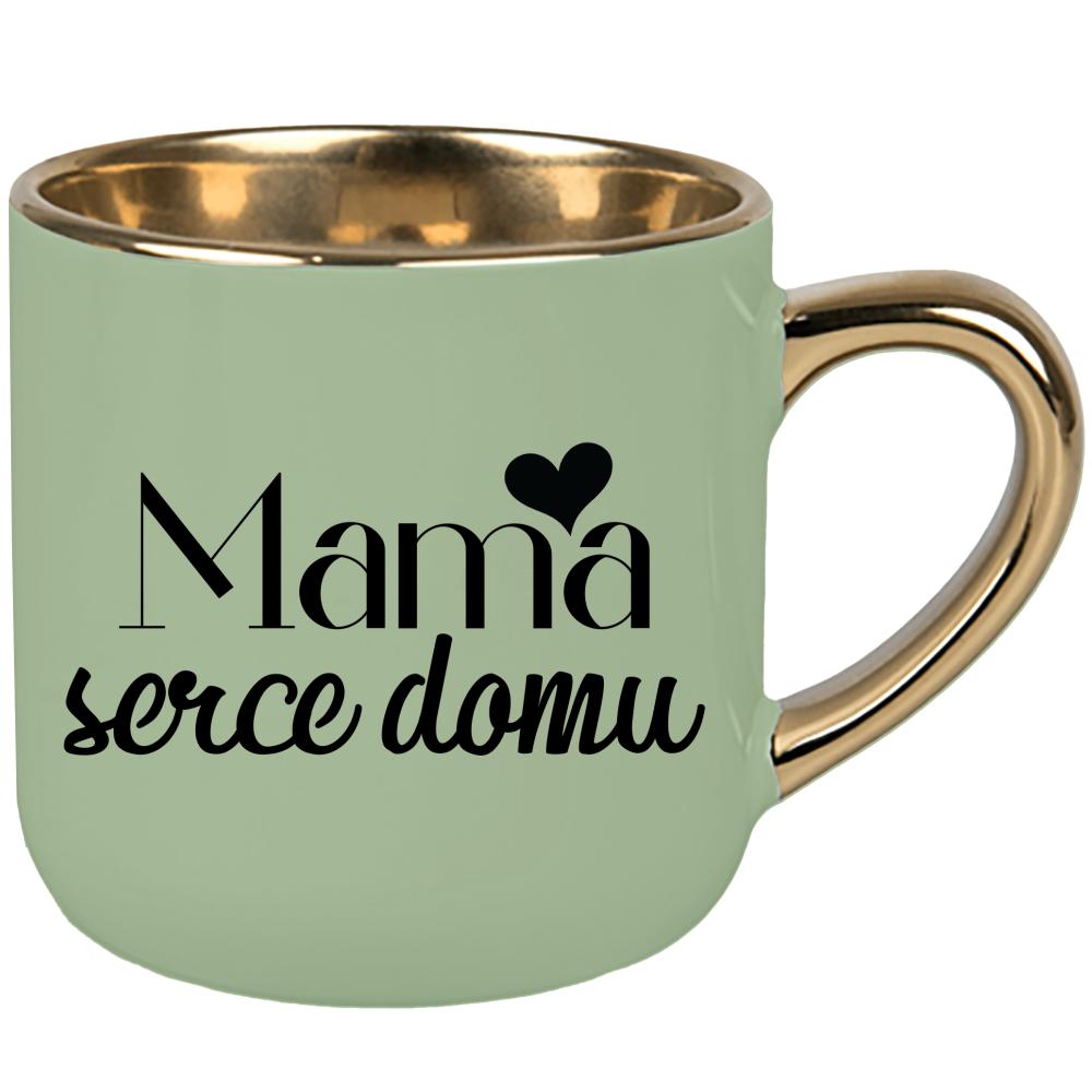 Kubek Mama – serce domu kubek elegant duży kolor zielony 2