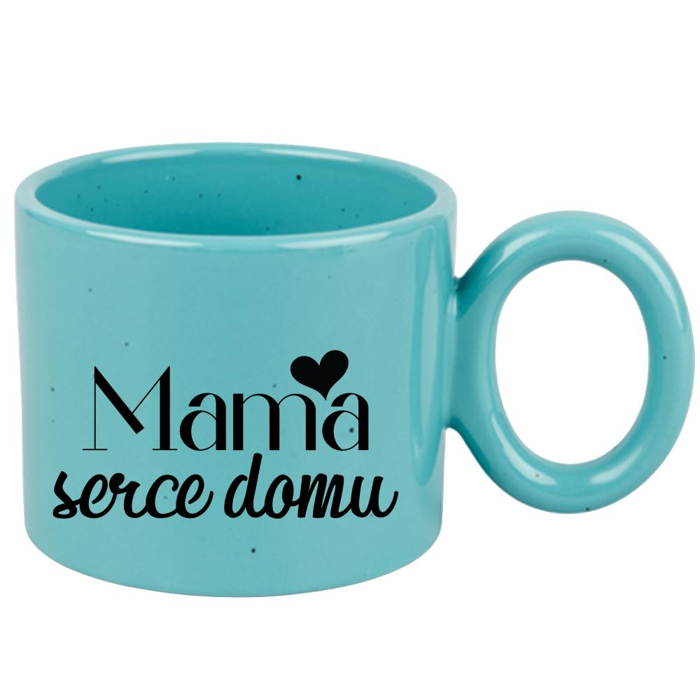 Kubek Mama – serce domu kubek ravenna turkusowy kolor niebieski 2