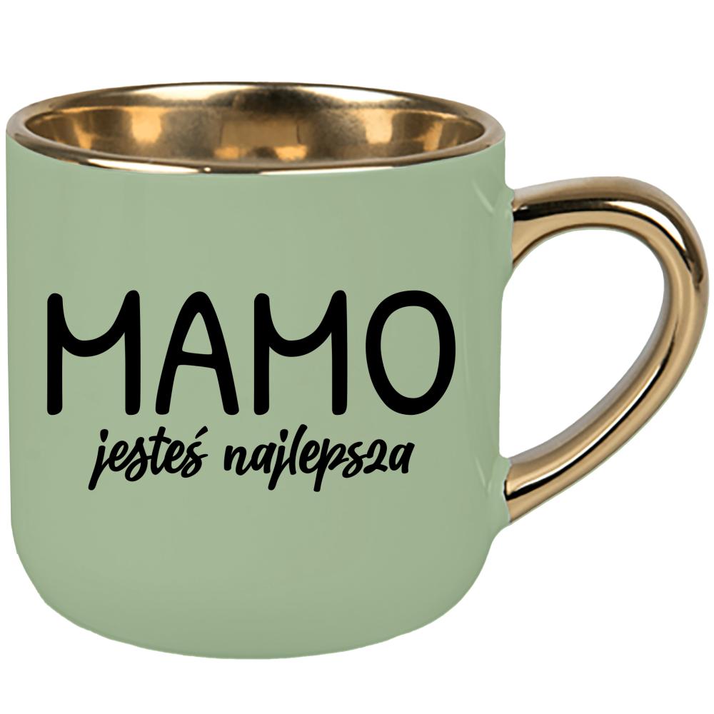 Kubek Mamo jesteś najlepsza kubek elegant duży kolor zielony 2