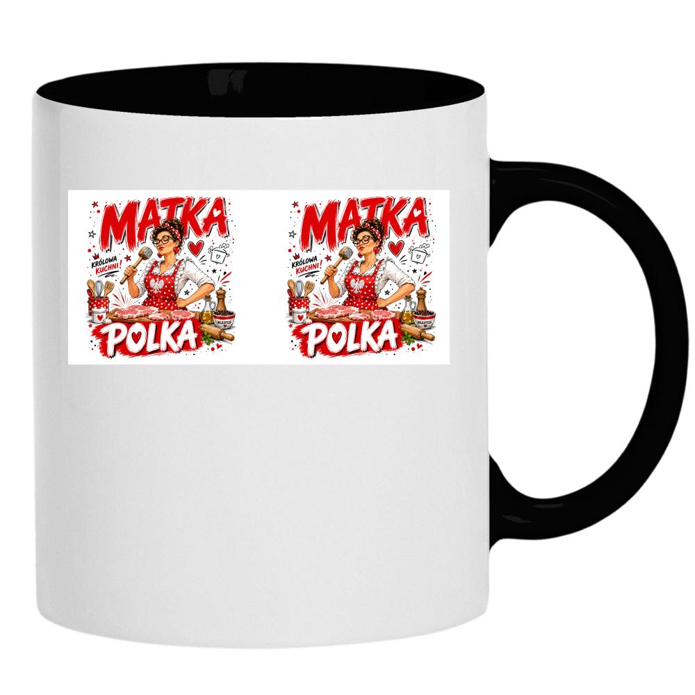 Kubek Matka Polka kubek ucho kolor kolor czarnyy