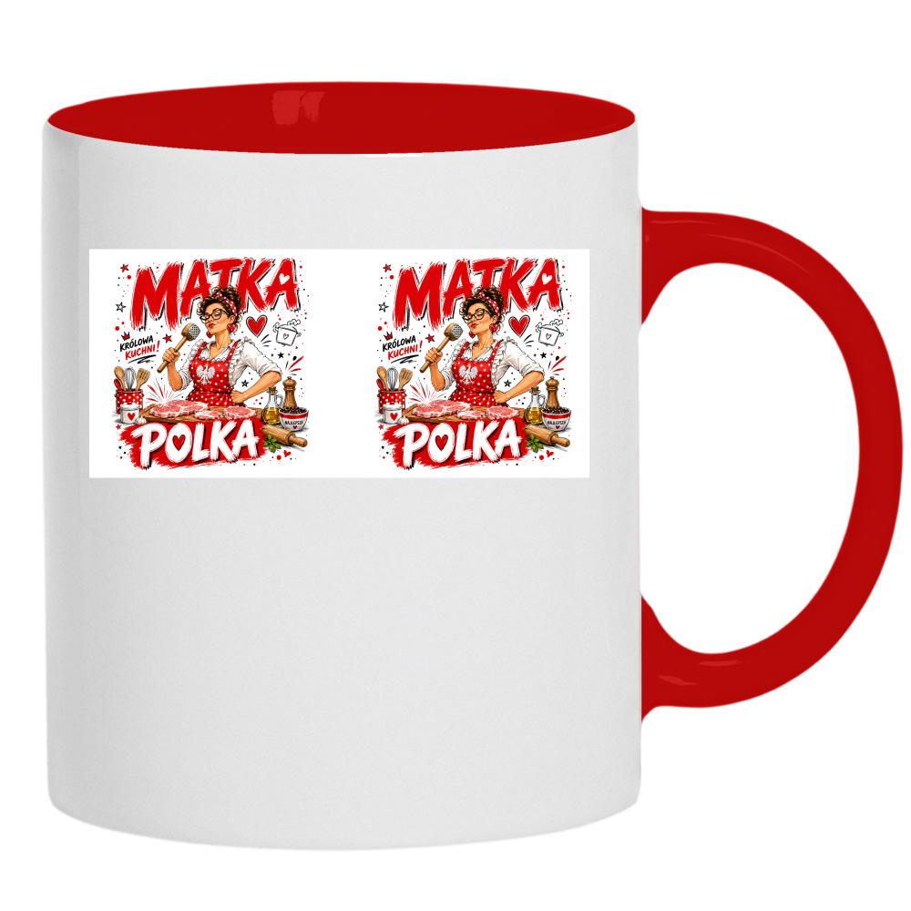 Kubek Matka Polka kubek ucho kolor kolor czerwony