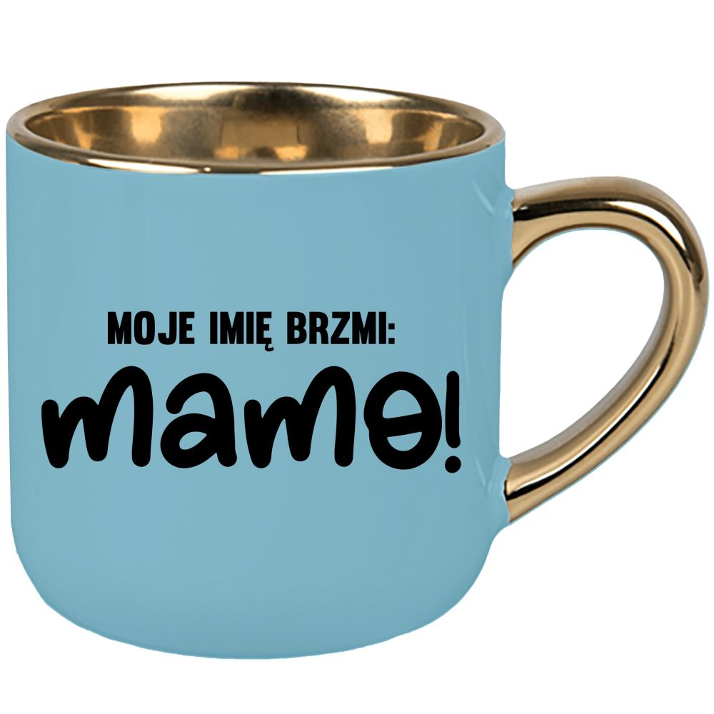Kubek Moje imię brzmi Mama kubek elegant duży kolor niebieski 2