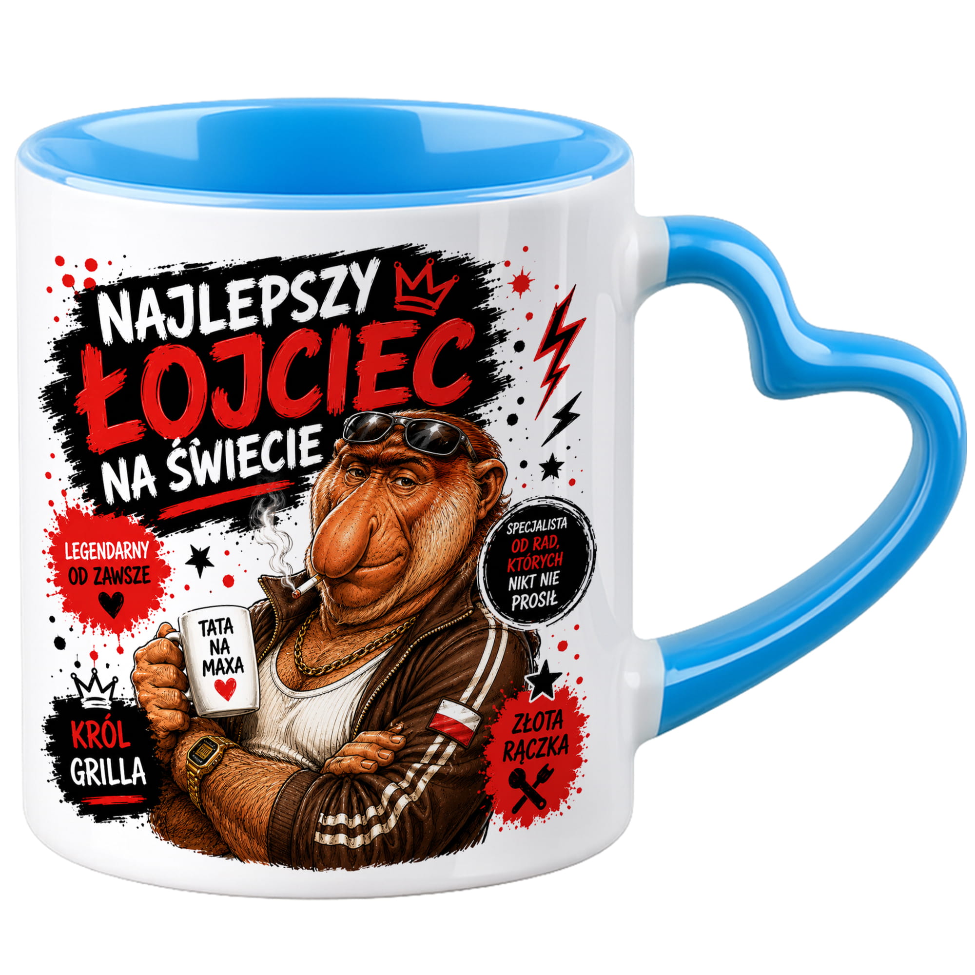 Kubek Najlepszy łojciec na świecie kubek uchwyt serce