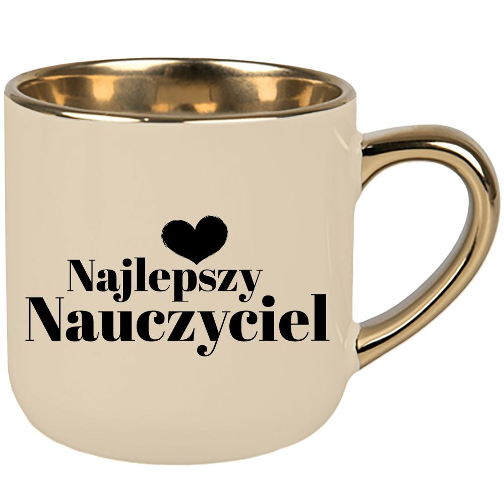 Kubek Najlepszy nauczyciel 2 kubek elegant duży kolor kremowy