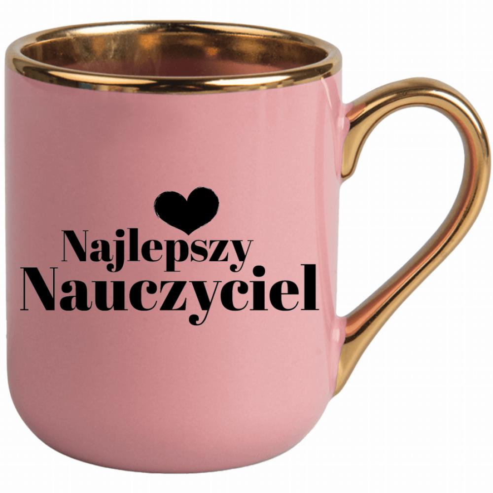 Kubek Najlepszy nauczyciel 2 kubek elegant różowy kolor jasny róż