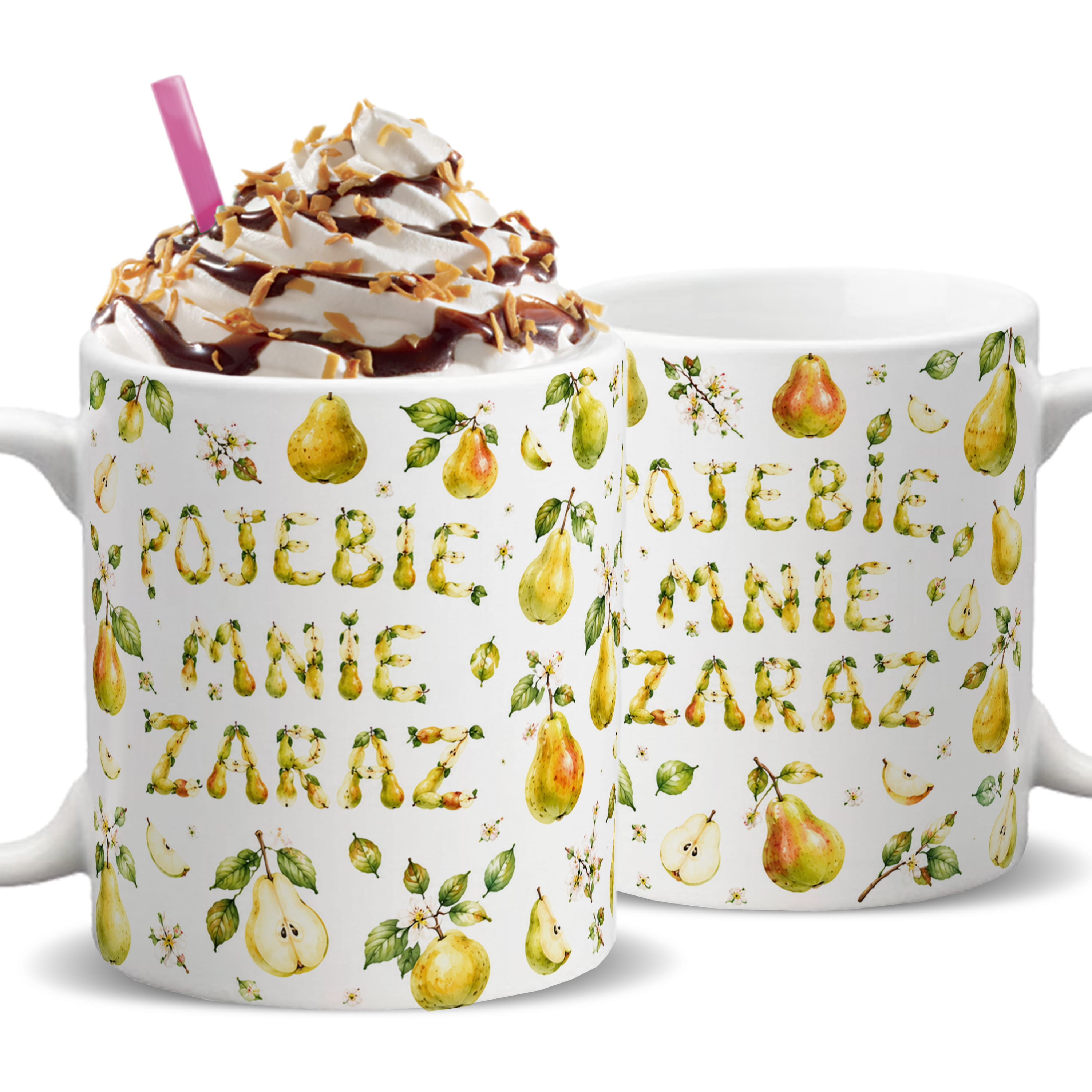 KUBEK Po#ebie mnie zaraz kubek ucho kolor kolor biały