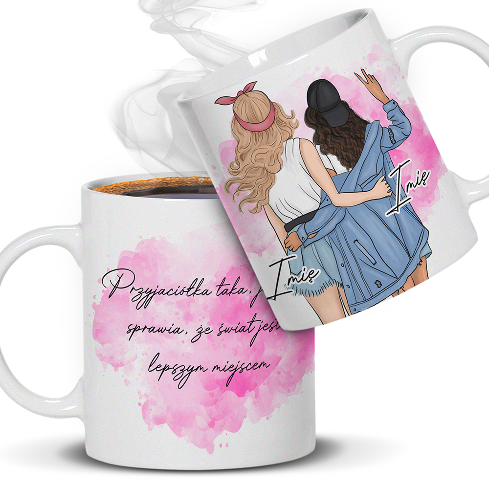 KUBEK PRZYJAŹNI – DLA PRZYJACIÓŁEK kubek ucho kolor kolor biały