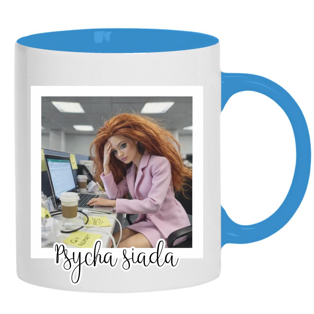 Kubek Psycha Siada kubek ucho kolor kolor jasnoniebieski