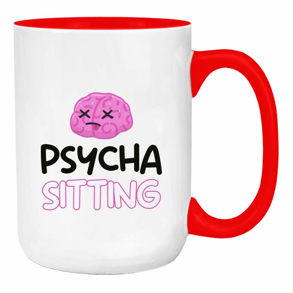 Kubek Psycha Sitting duży kubek ucho kolor kolor red