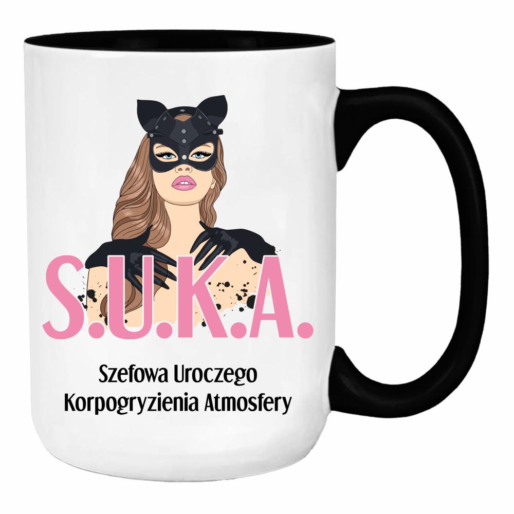 Kubek S.U.K.A duży kubek ucho kolor kolor czarny