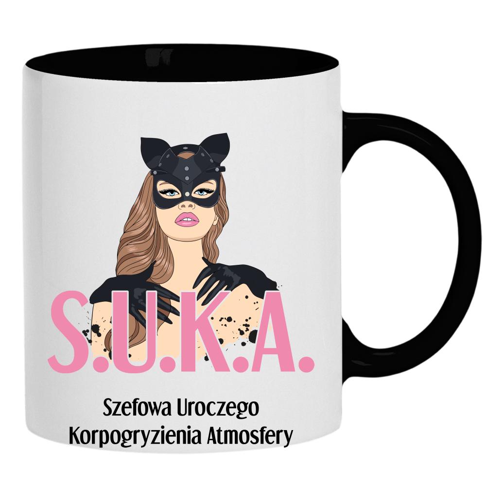 Kubek S.U.K.A kubek ucho kolor kolor czarnyy