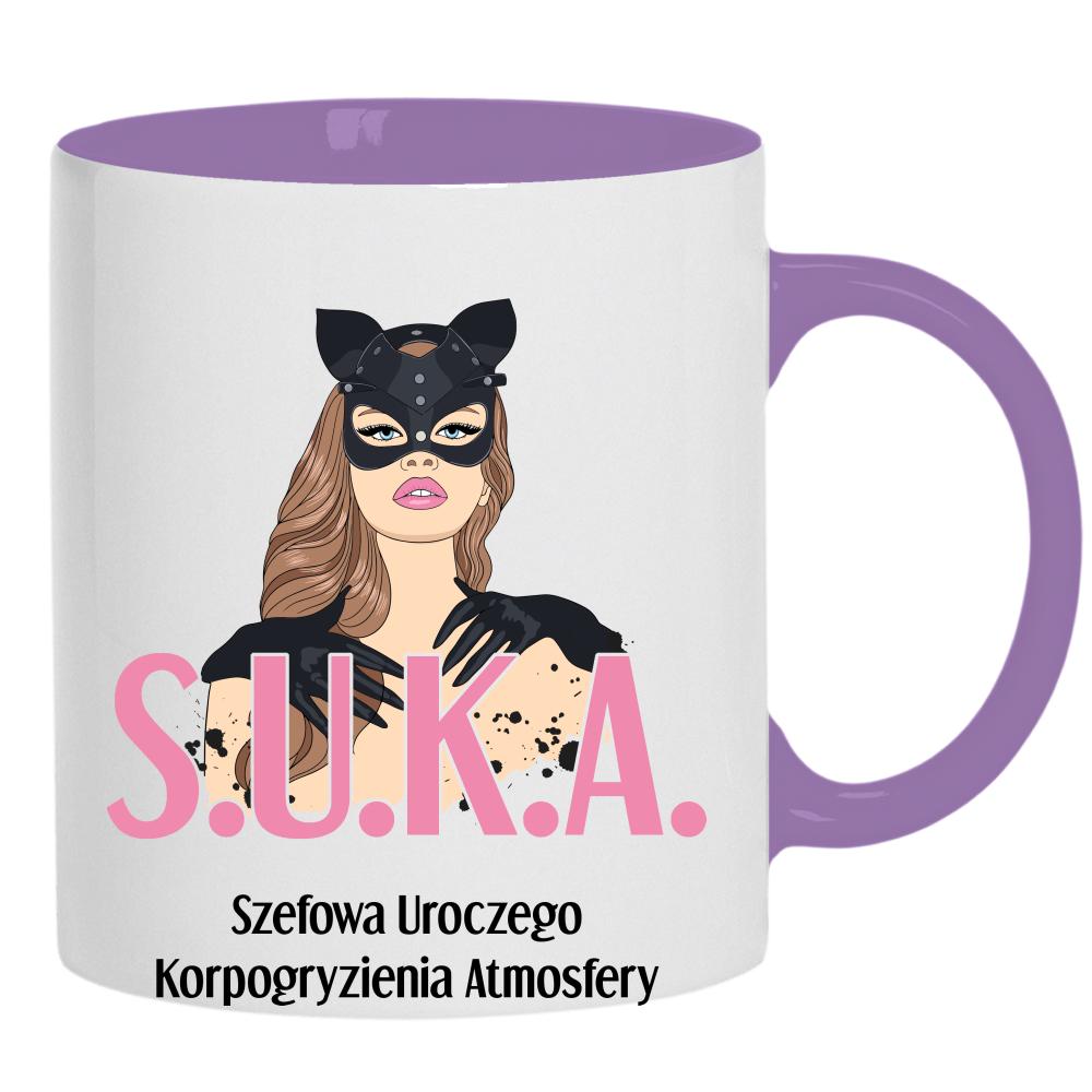 Kubek S.U.K.A kubek ucho kolor kolor jasnofioletowy