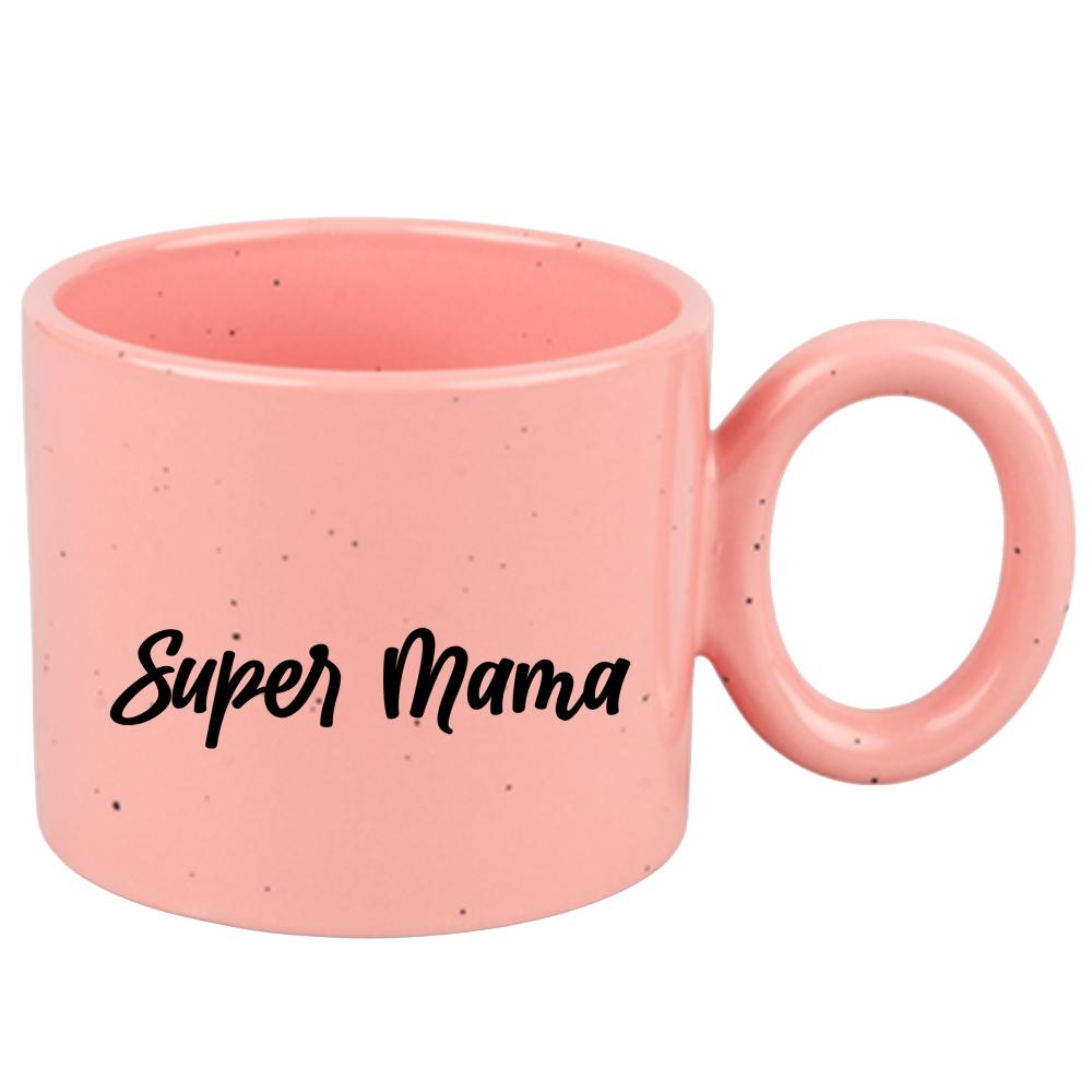 Kubek Super Mama 2 kubek ravenna różowy kolor różowawo-szary