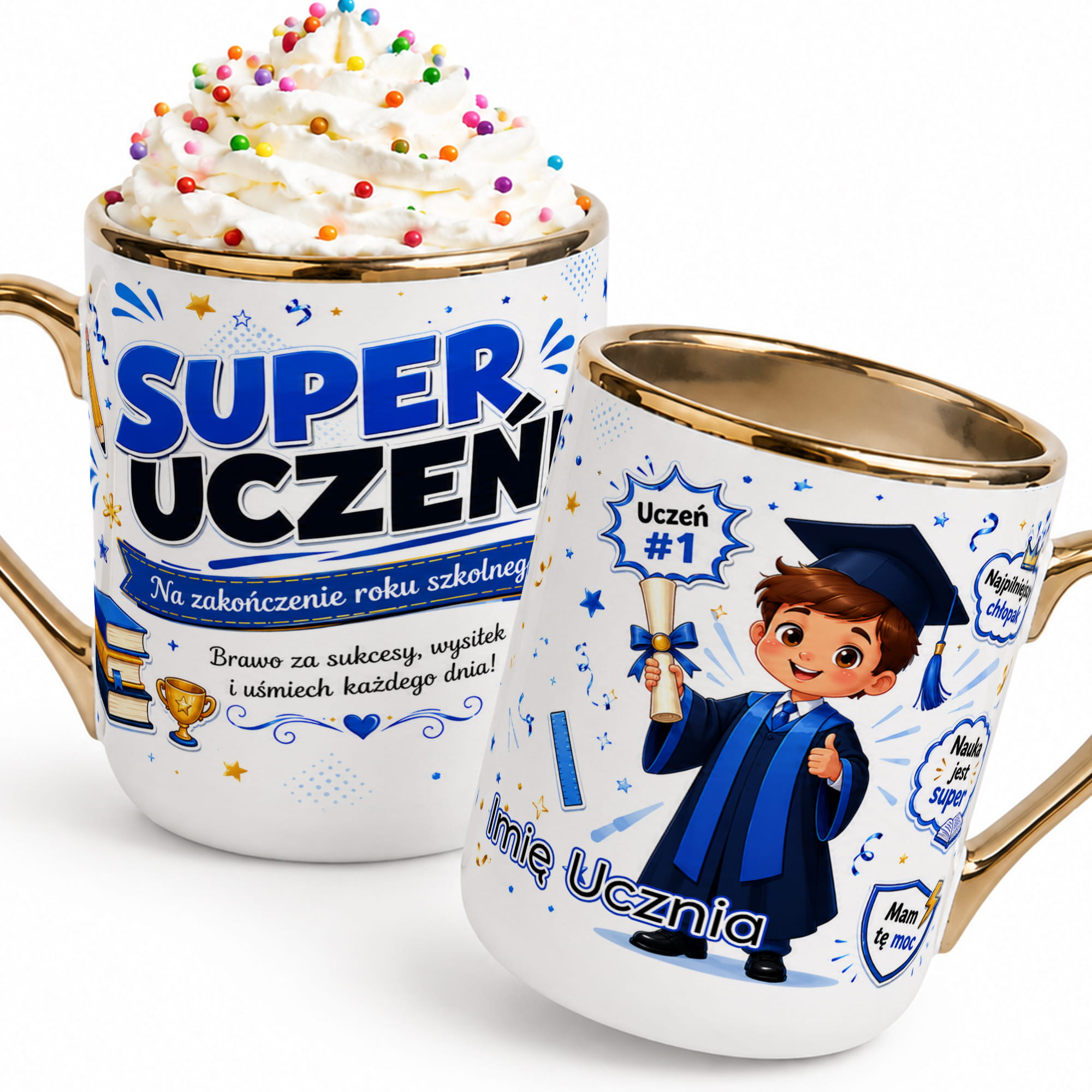 Kubek Super Uczeń kubek elegant biały