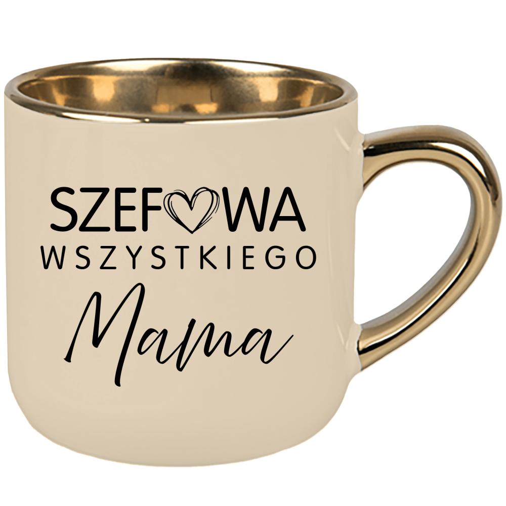 Kubek Szefowa wszystkiego Mama kubek elegant duży kolor kremowy