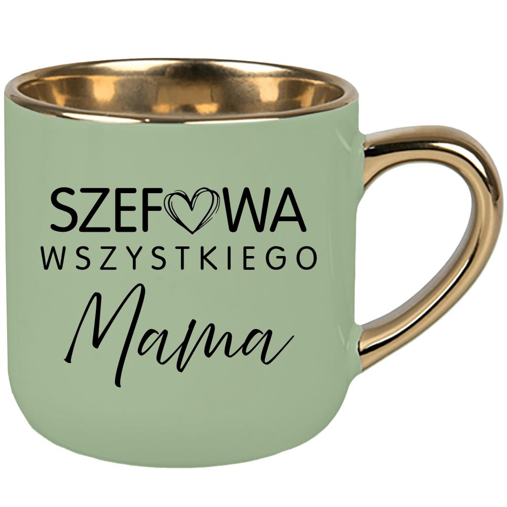 Kubek Szefowa wszystkiego Mama kubek elegant duży kolor zielony 2