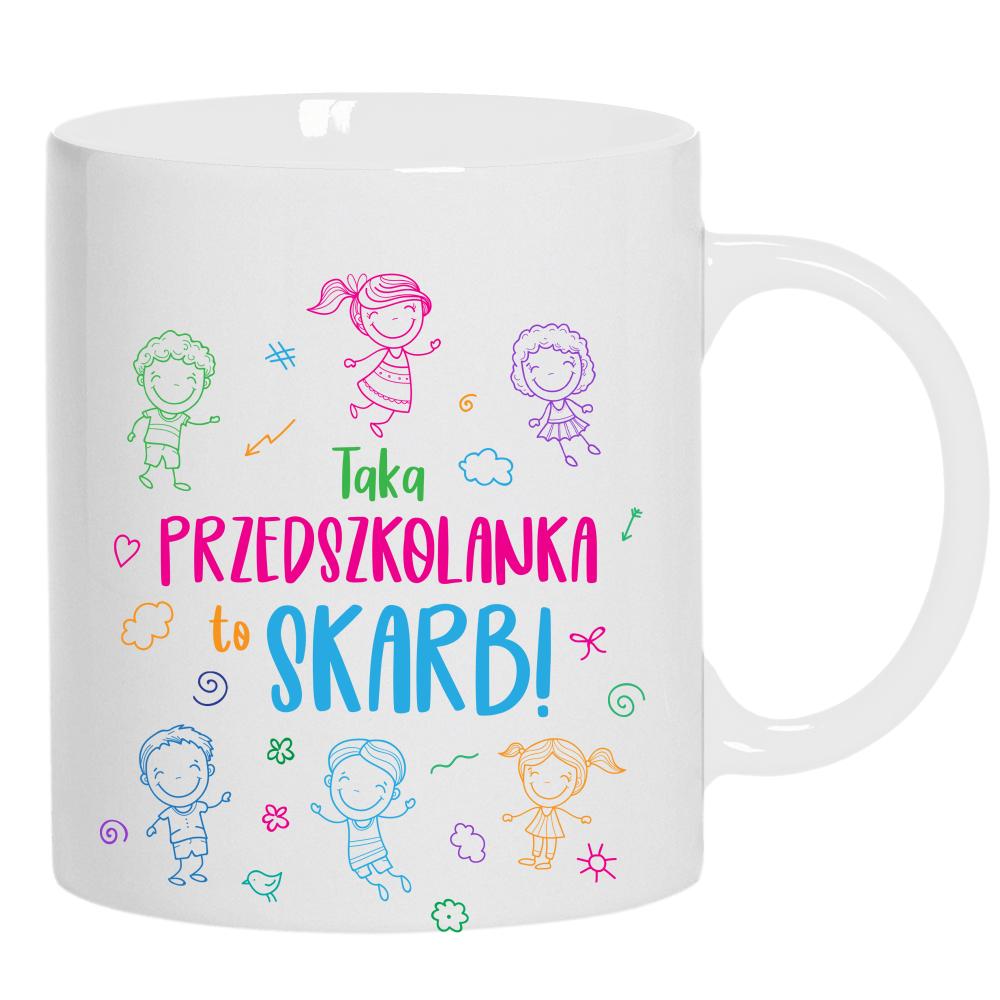 Kubek Taka przedszkolanka to skarb kubek ucho kolor kolor biały