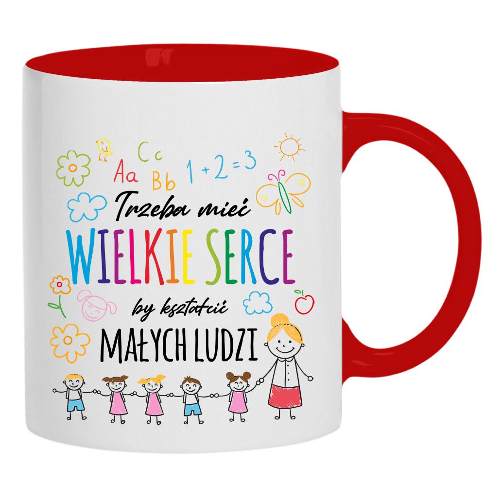 Kubek Trzeba mieć wielkie serce kubek ucho kolor