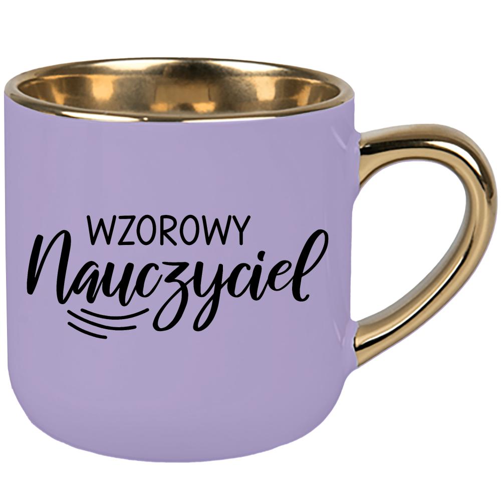 Kubek Wzorowy Nauczyciel 2 kubek elegant duży kolor pastelowy fiolet