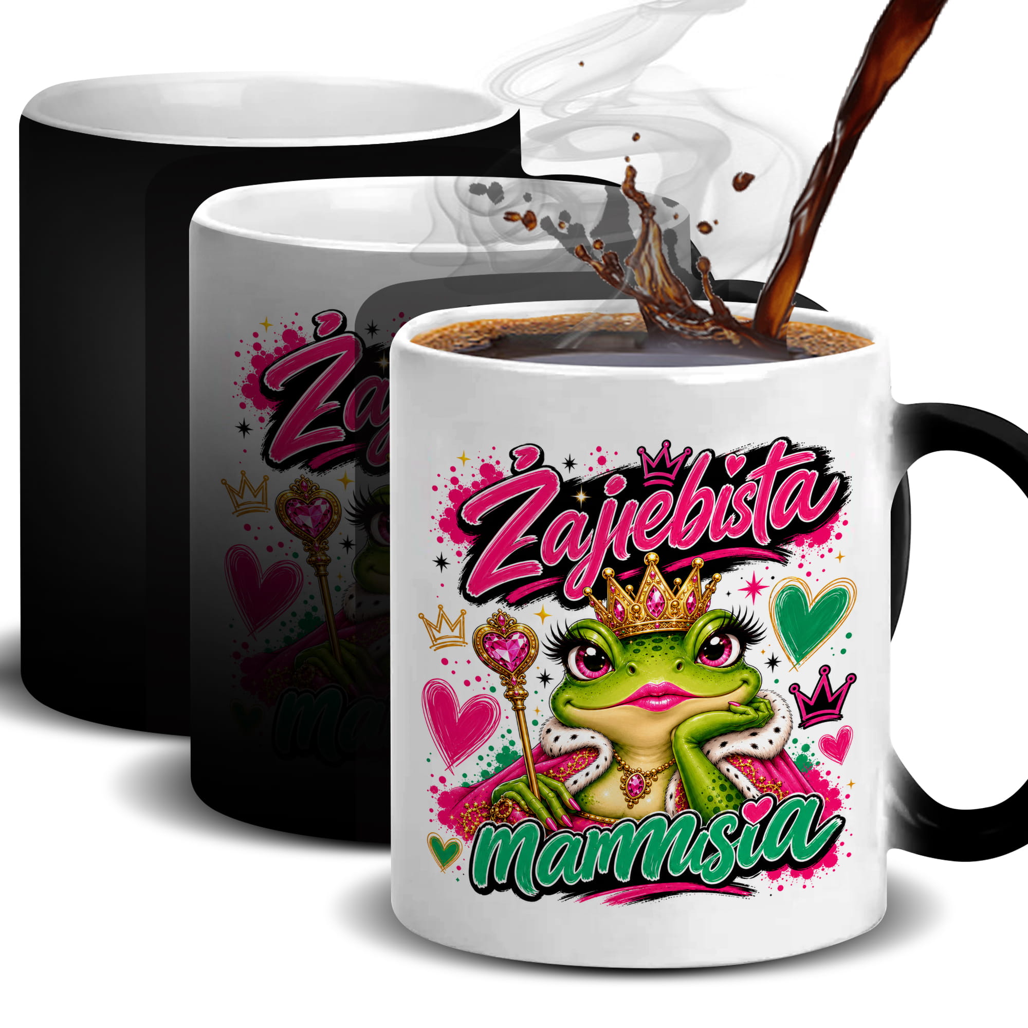 Kubek Żajebista Mama kubek magiczny kolor czarny