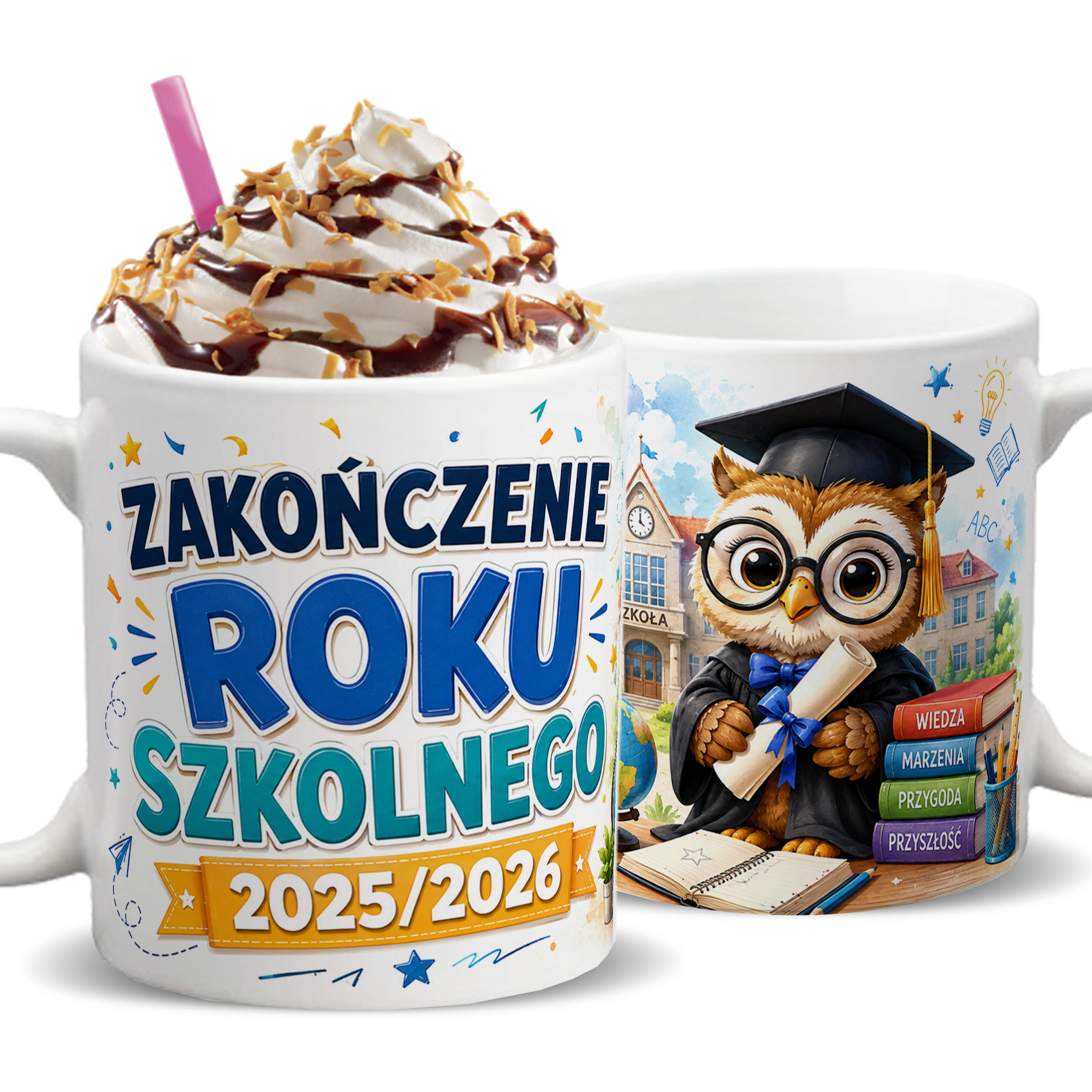 Kubek Zakończenie Roku Szkolnego kubek ucho kolor kolor biały