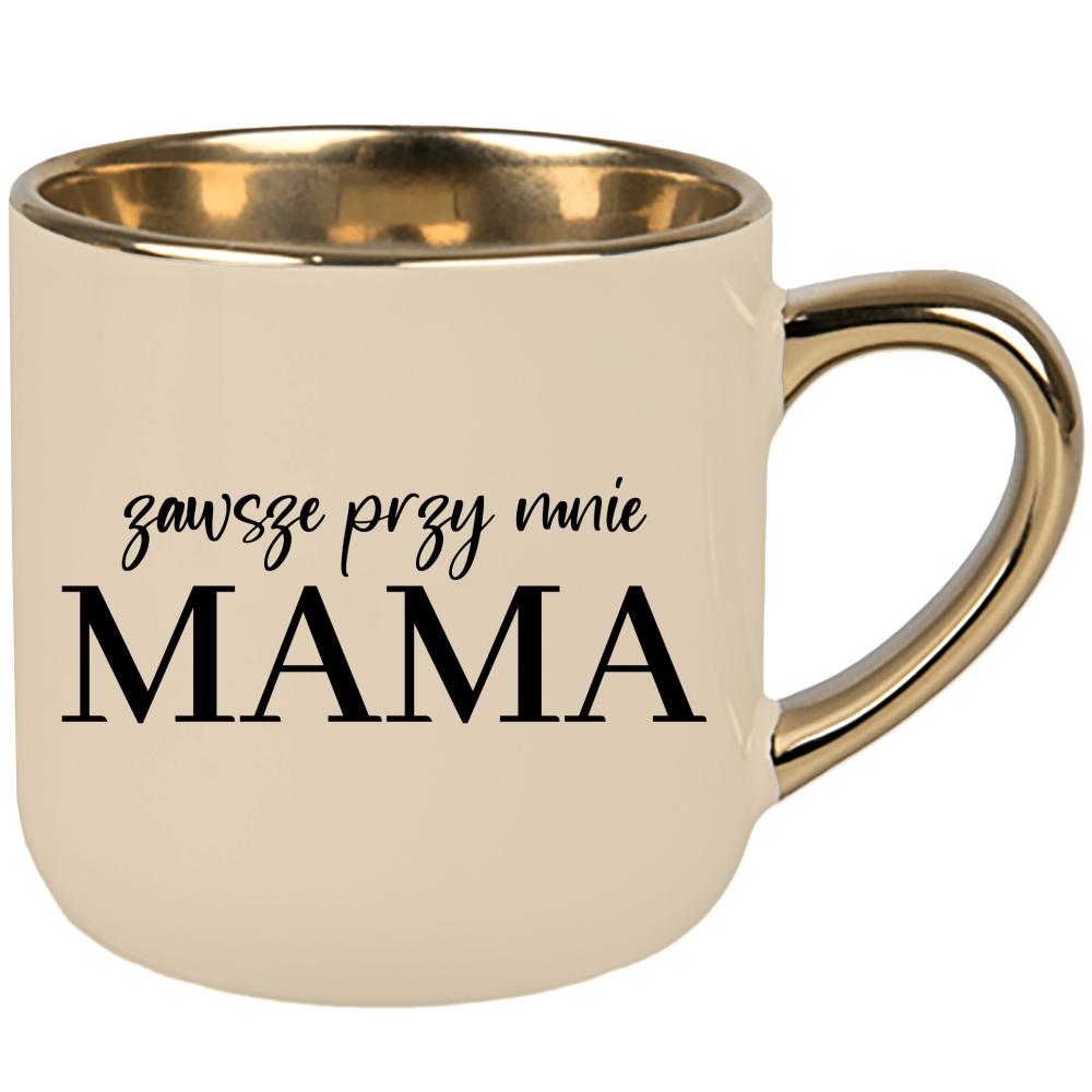 Kubek Zawsze przy mnie – mama kubek elegant duży kolor kremowy
