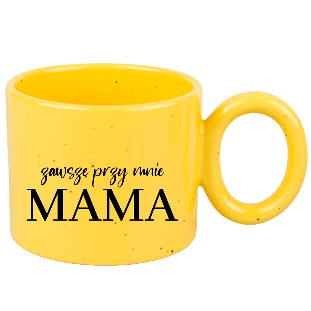 Kubek Zawsze przy mnie – mama kubek ravenna żółty kolor niebieski 2