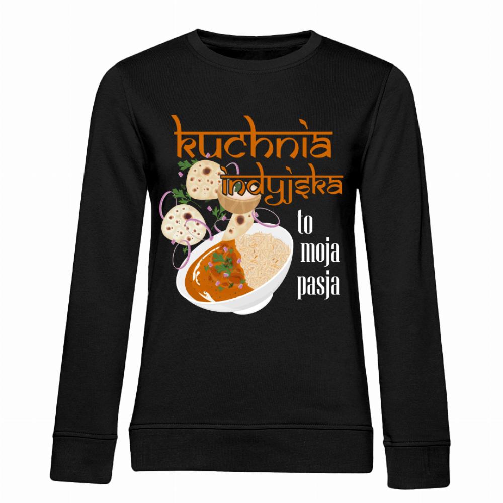 Kuchnia indyjska to moja pasja bluza damska bez kaptura