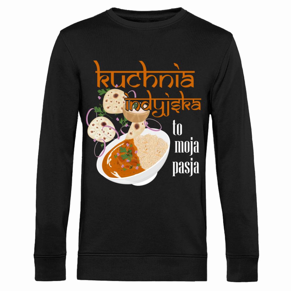 Kuchnia indyjska to moja pasja bluza męska bez kaptura