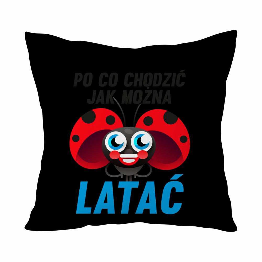 Latać Biedronka poduszka kolor różowy