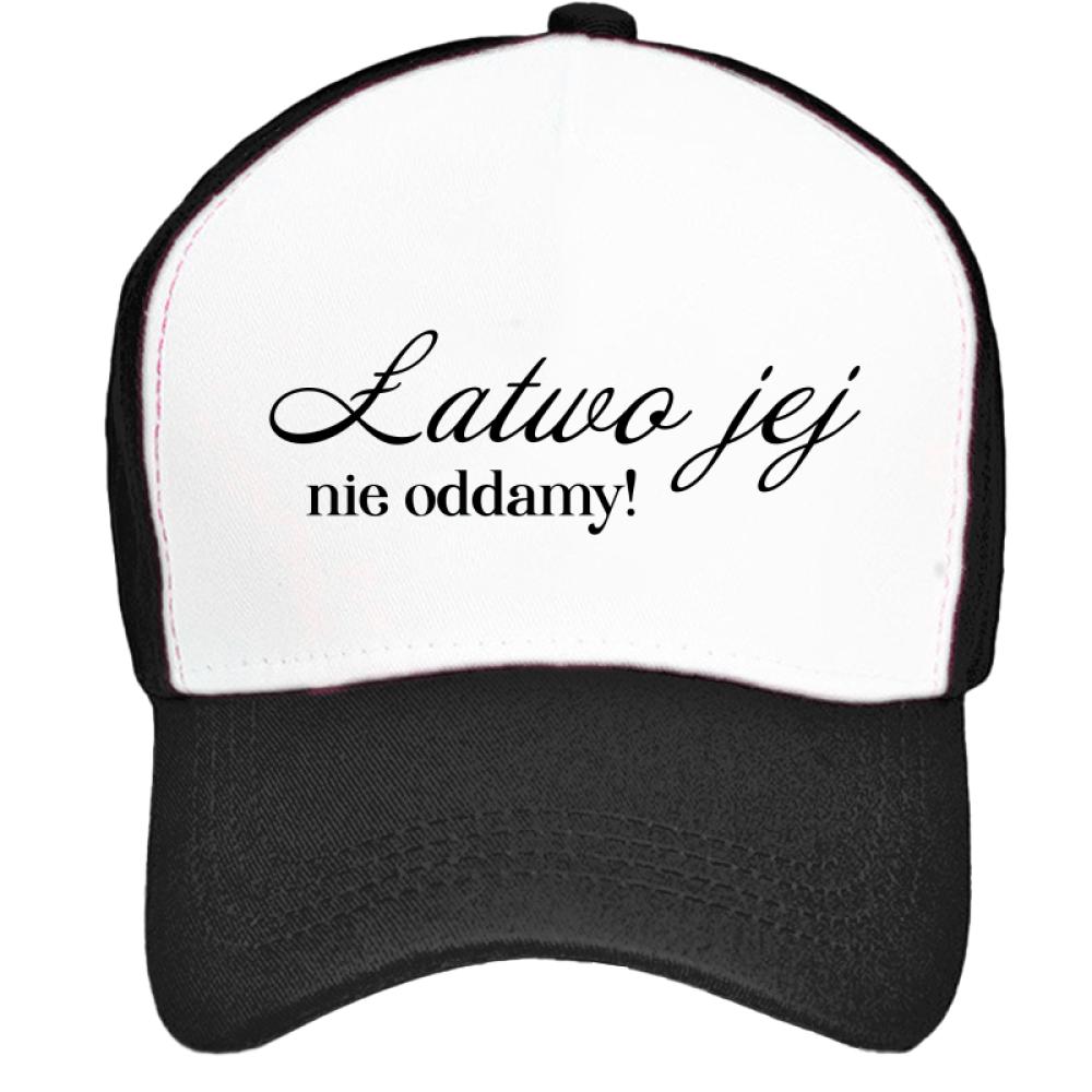 Łatwo jej nie oddamy czapka z daszkiem kolor czarny