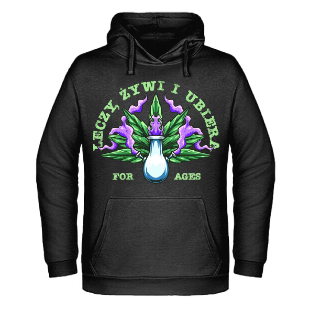 Leczy, żywi i ubiera bluza męska z kapturem