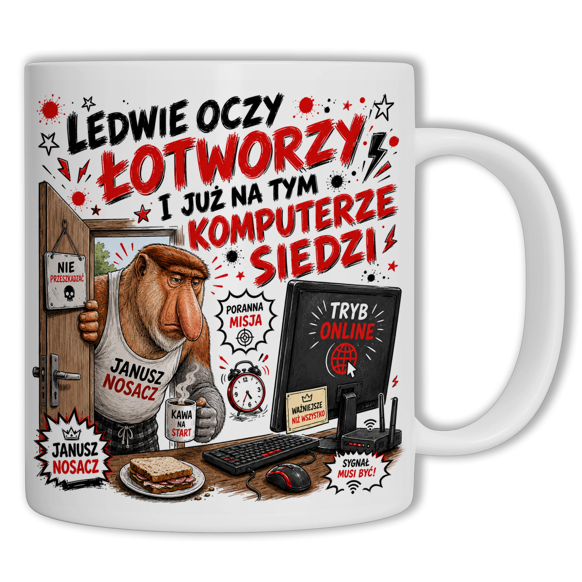 Ledwie oczy łotworzy i już na tym komputerze