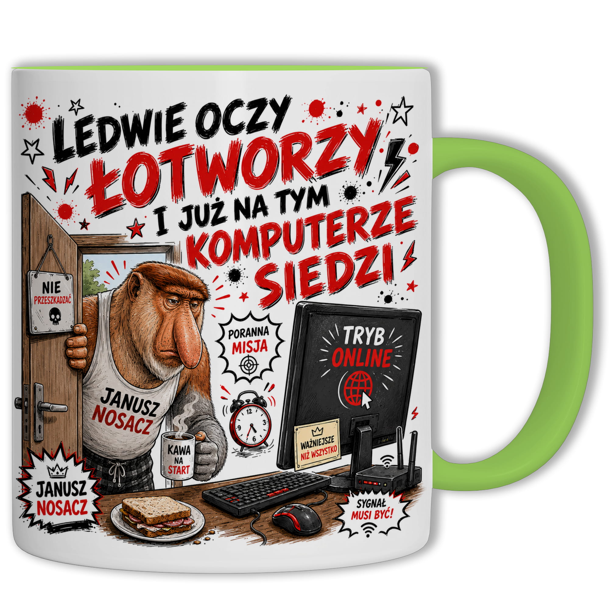 Ledwie oczy łotworzy i już na tym komputerze