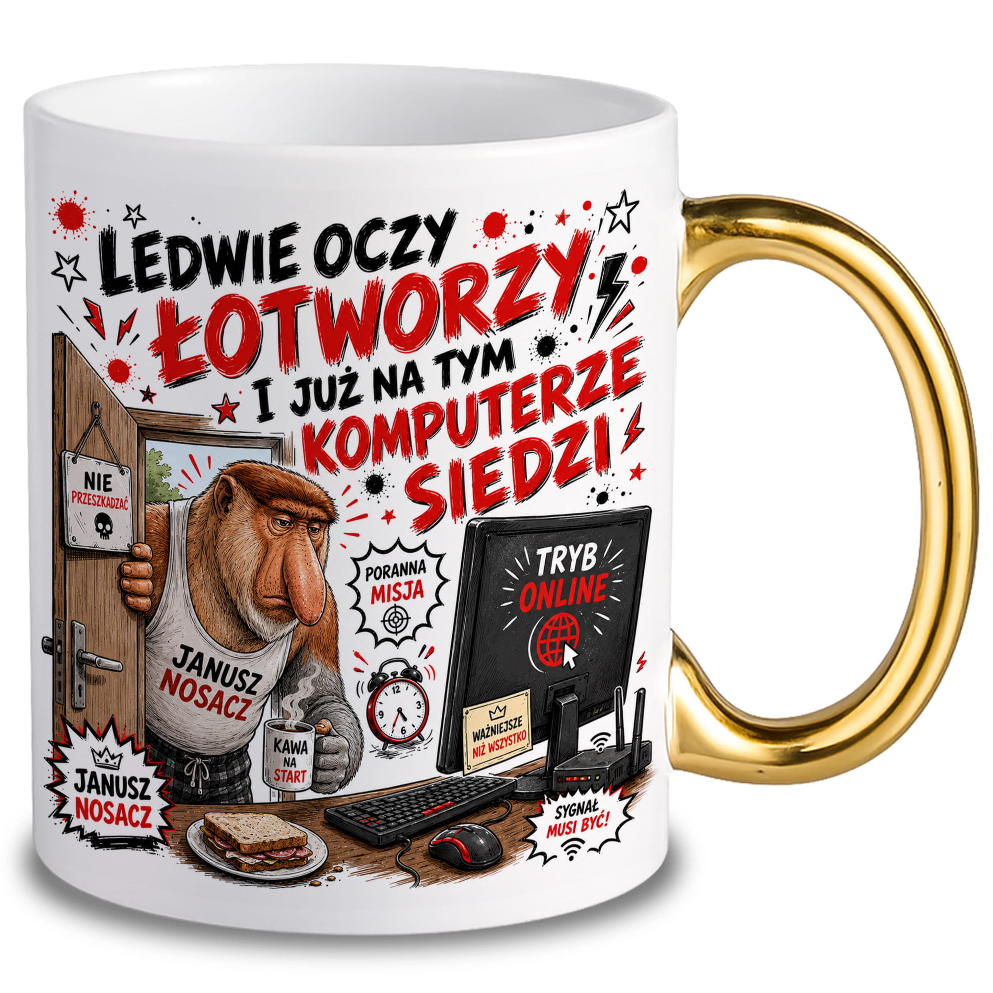 Ledwie oczy łotworzy i już na tym komputerze