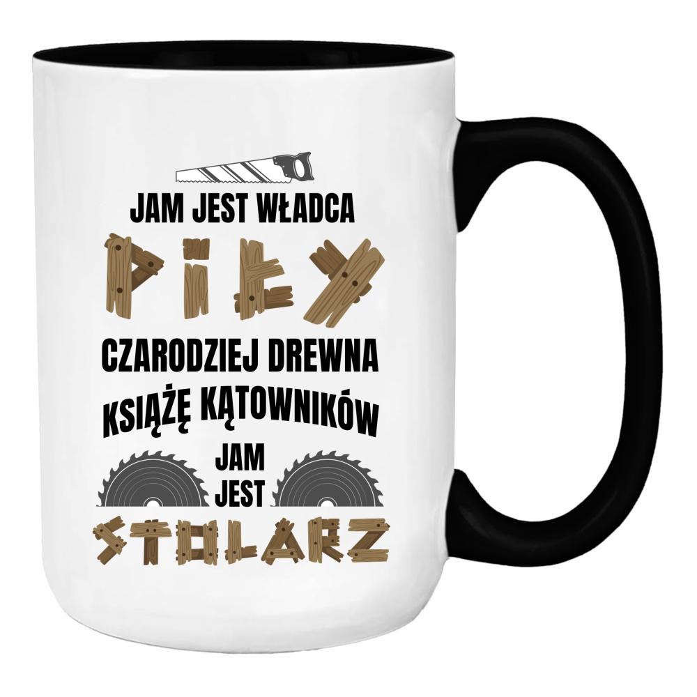 Legenda wśród narzędzi i mistrz kątownika duży kubek ucho kolor kolor czerwony latte