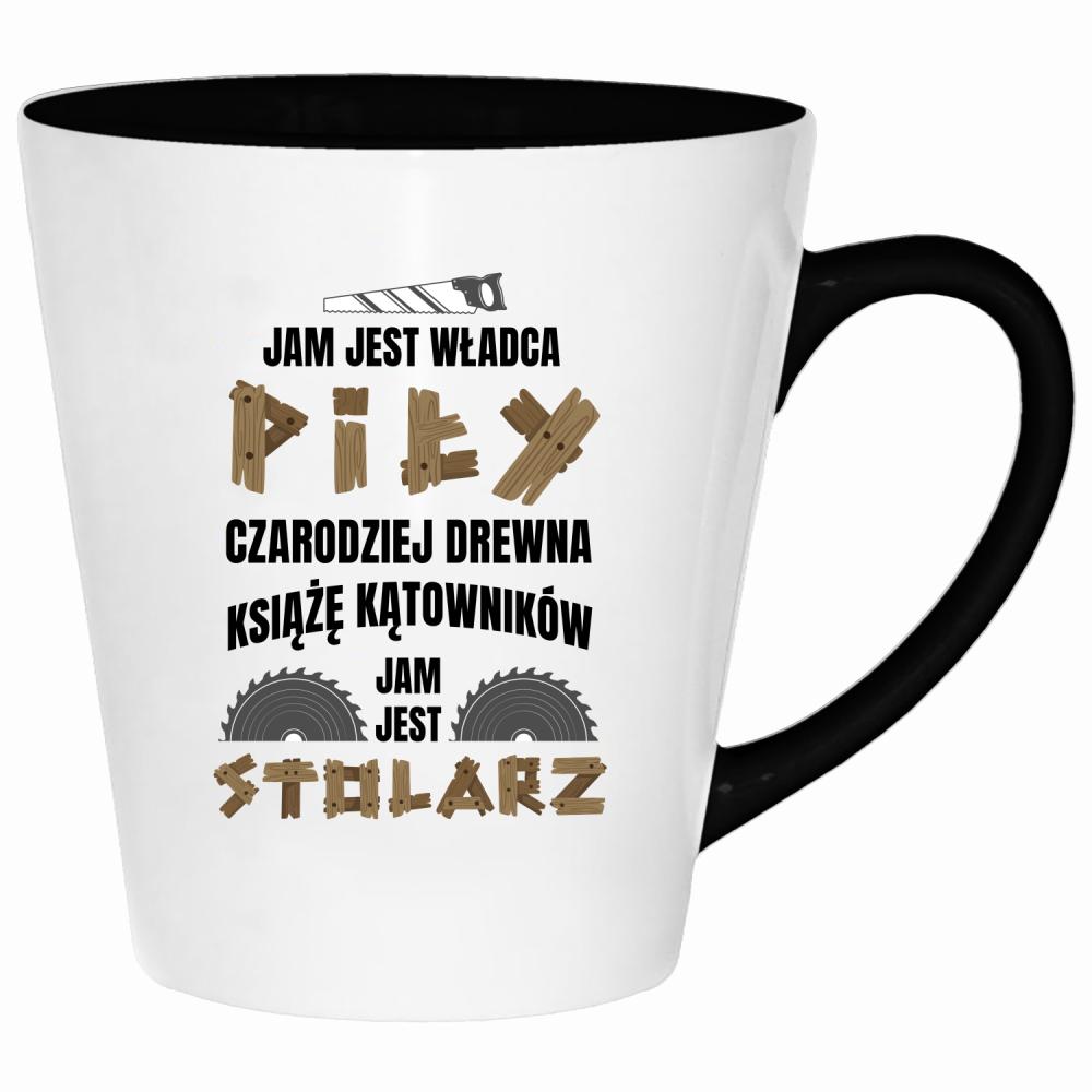 Legenda wśród narzędzi i mistrz kątownika kubek latte kolor navy