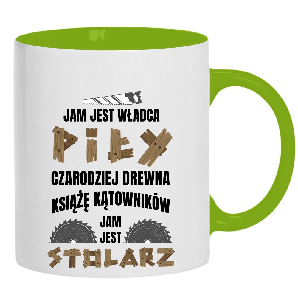 Legenda wśród narzędzi i mistrz kątownika kubek ucho kolor kolor zielony