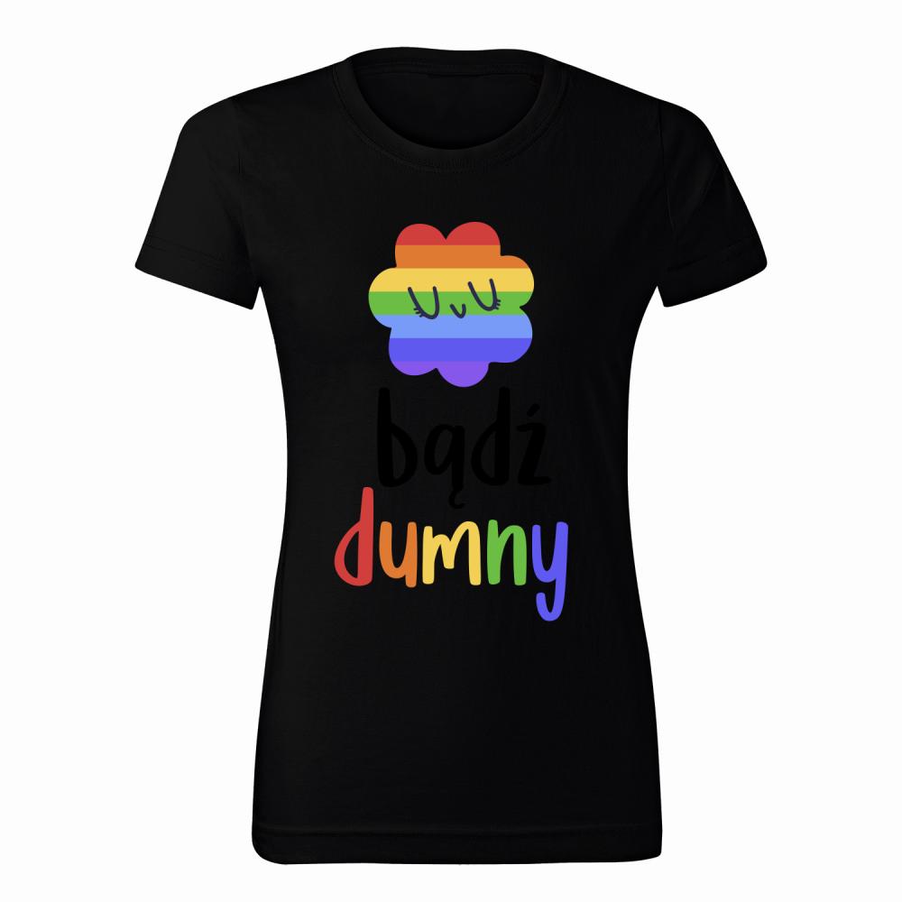 LGBT+ Bądź dumny koszulka damska kolor różowy