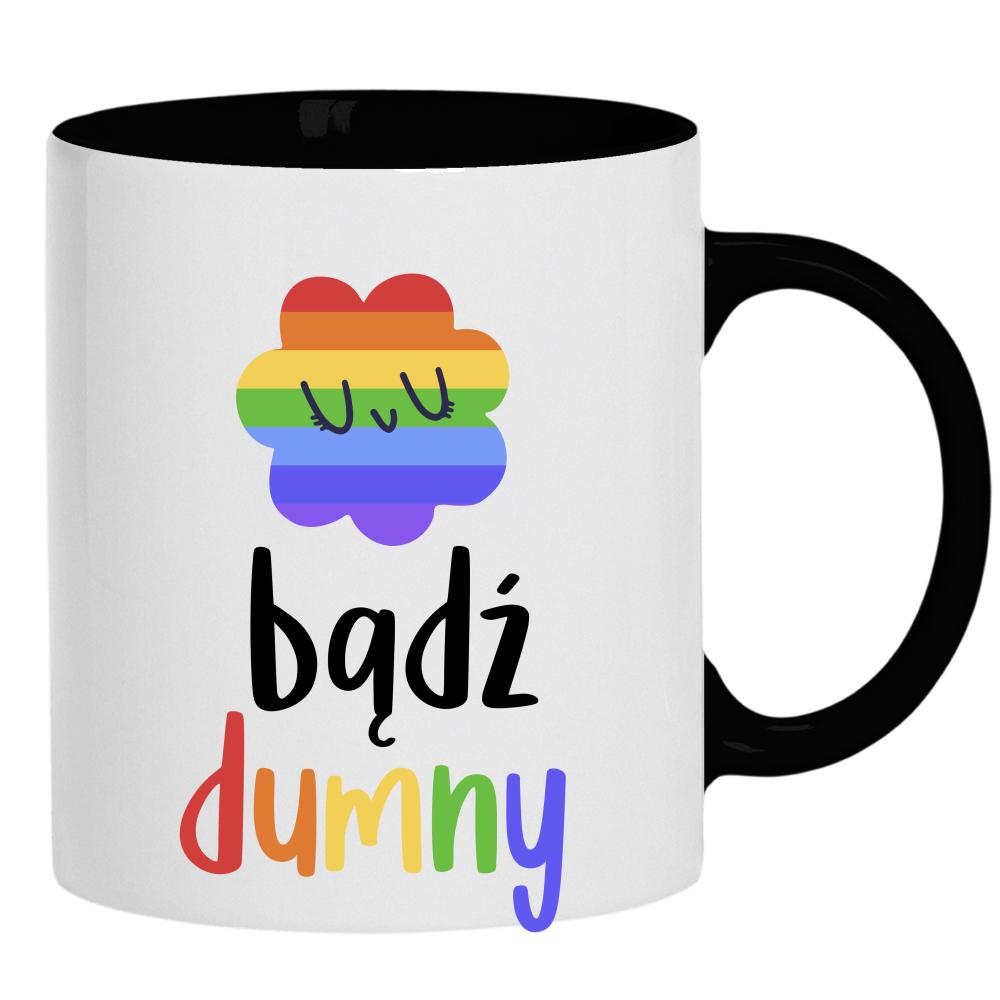 LGBT+ Bądź dumny kubek ucho kolor kolor czarnyy